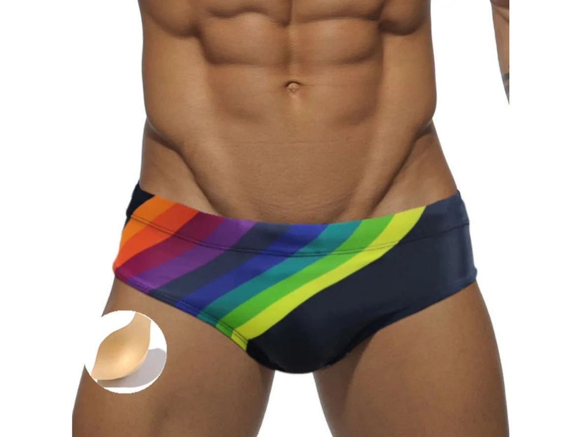 Gay Swim Briefs | Rainbow Pride Swim Briefs