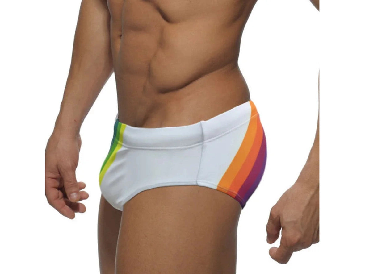 Gay Swim Briefs | Rainbow Pride Swim Briefs