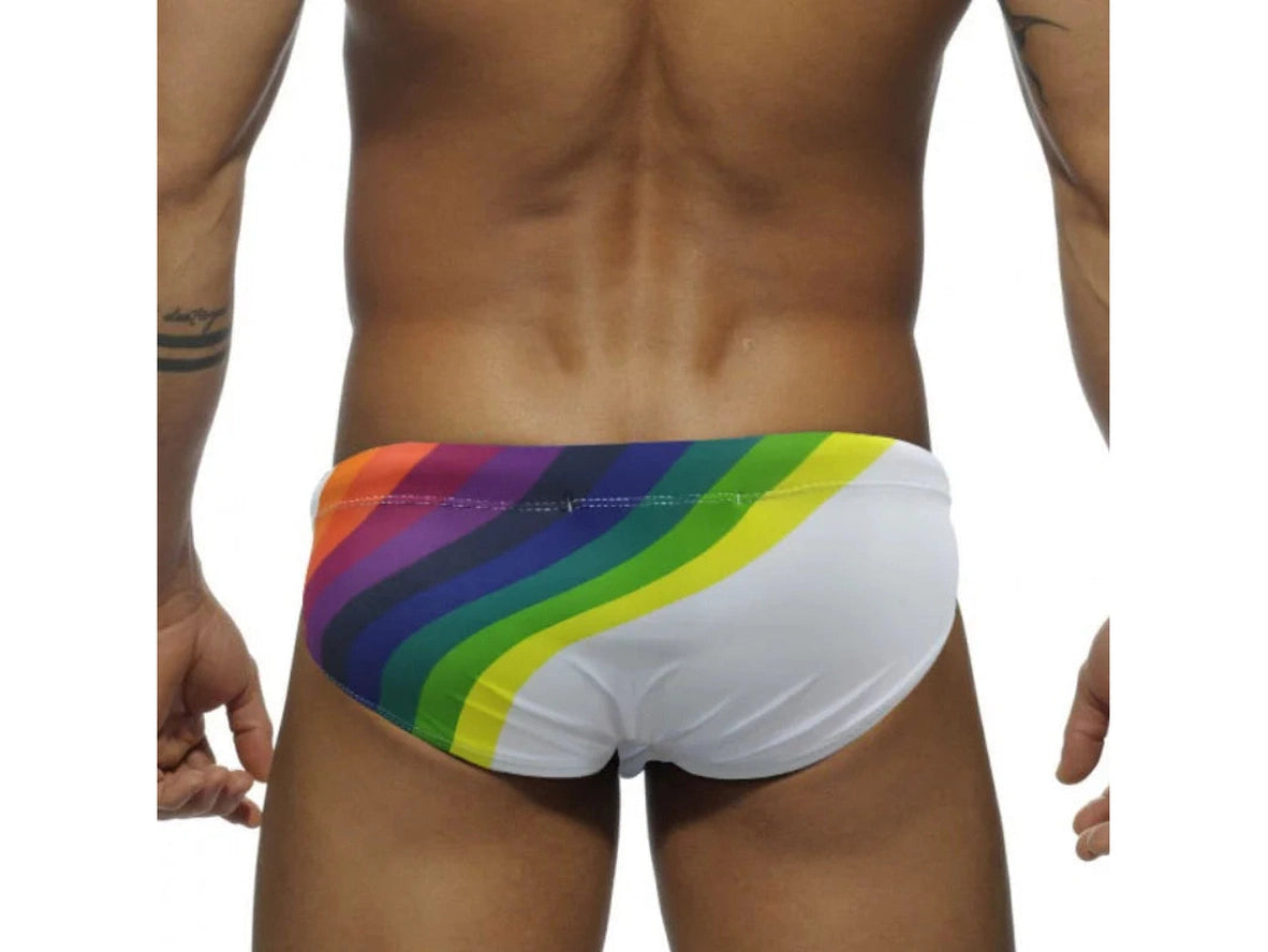 Gay Swim Briefs | Rainbow Pride Swim Briefs