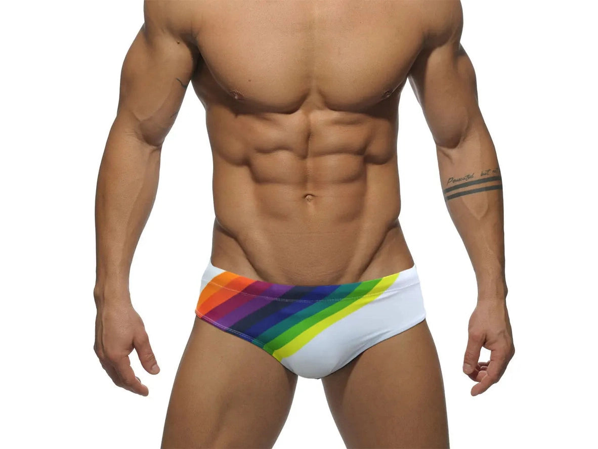 Gay Swim Briefs | Rainbow Pride Swim Briefs