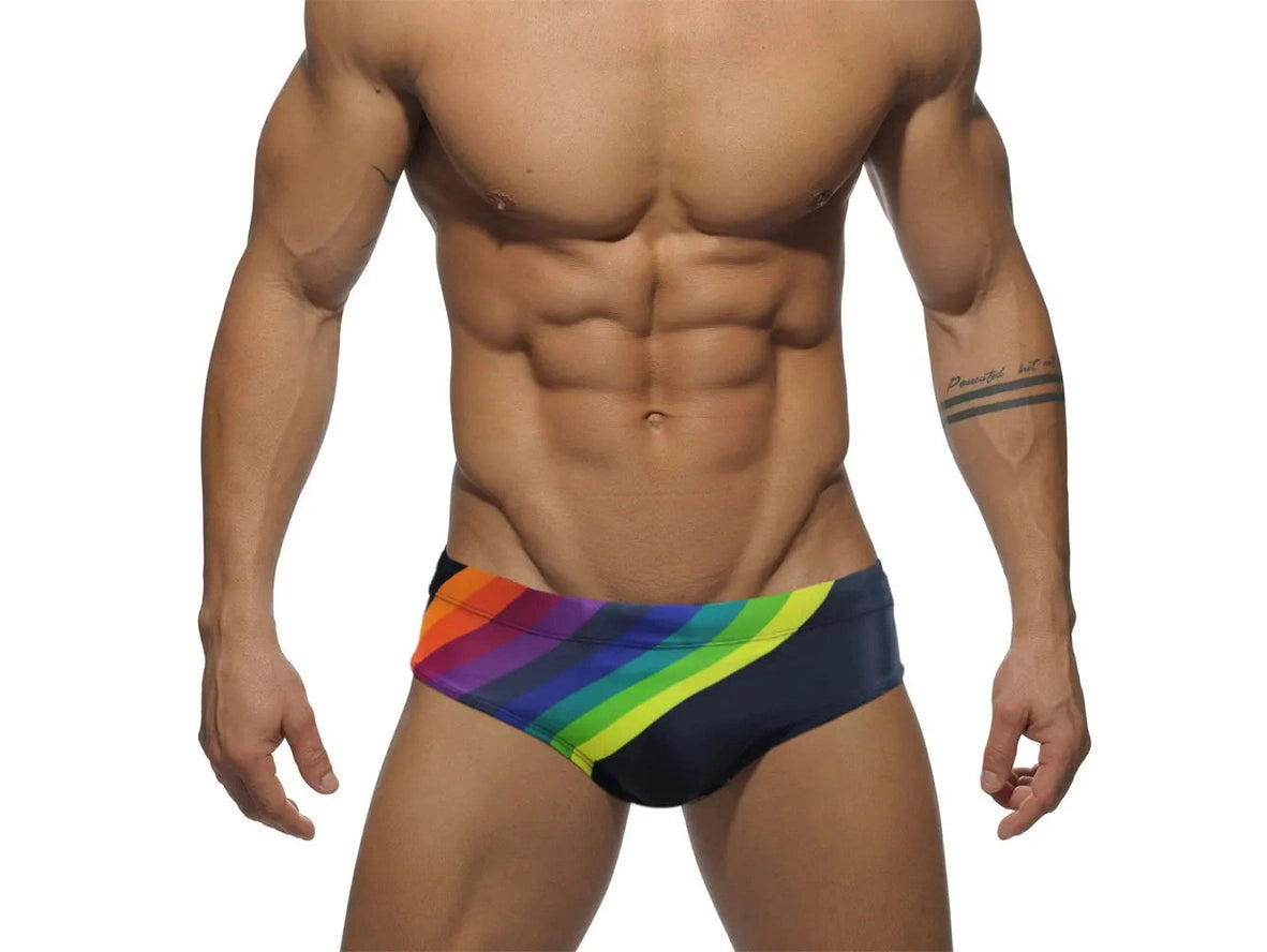 Gay Swim Briefs | Rainbow Pride Swim Briefs