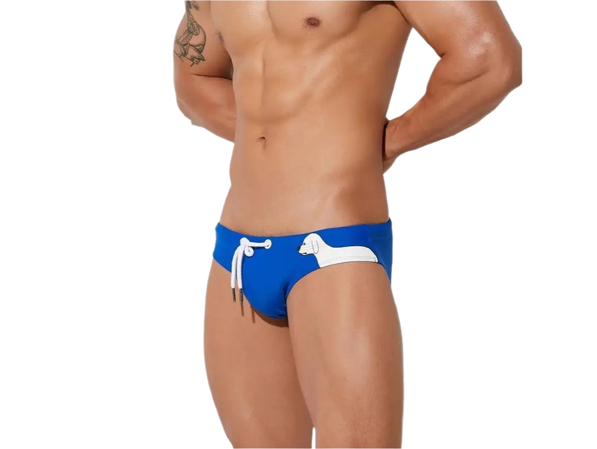 Gay Swim Briefs | SEOBEAN Puppy Print Swim Briefs