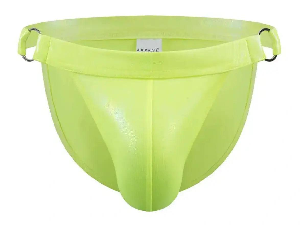 Gay Swim Briefs | Sexy Faux Leather Colorful Swim Briefs