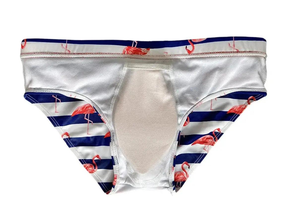 Gay Swim Briefs | Sexy Flamingo Push Up Pad Swim Briefs