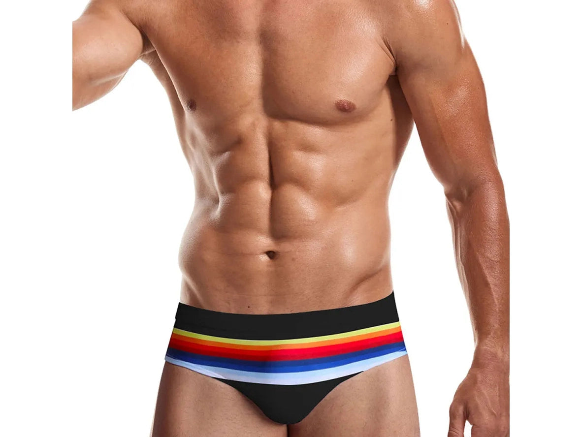 Gay Swim Briefs | UXH Bold Stripe Swim Briefs