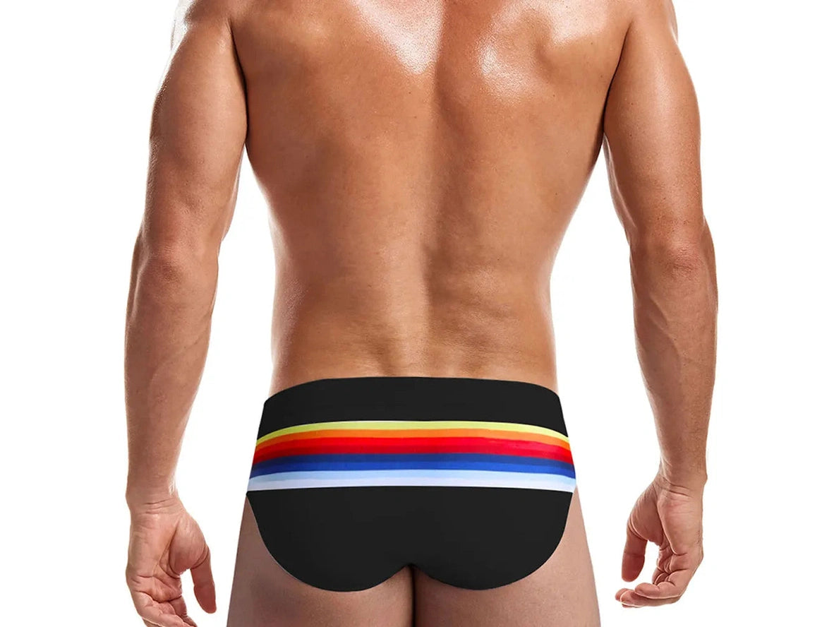 Gay Swim Briefs | UXH Bold Stripe Swim Briefs