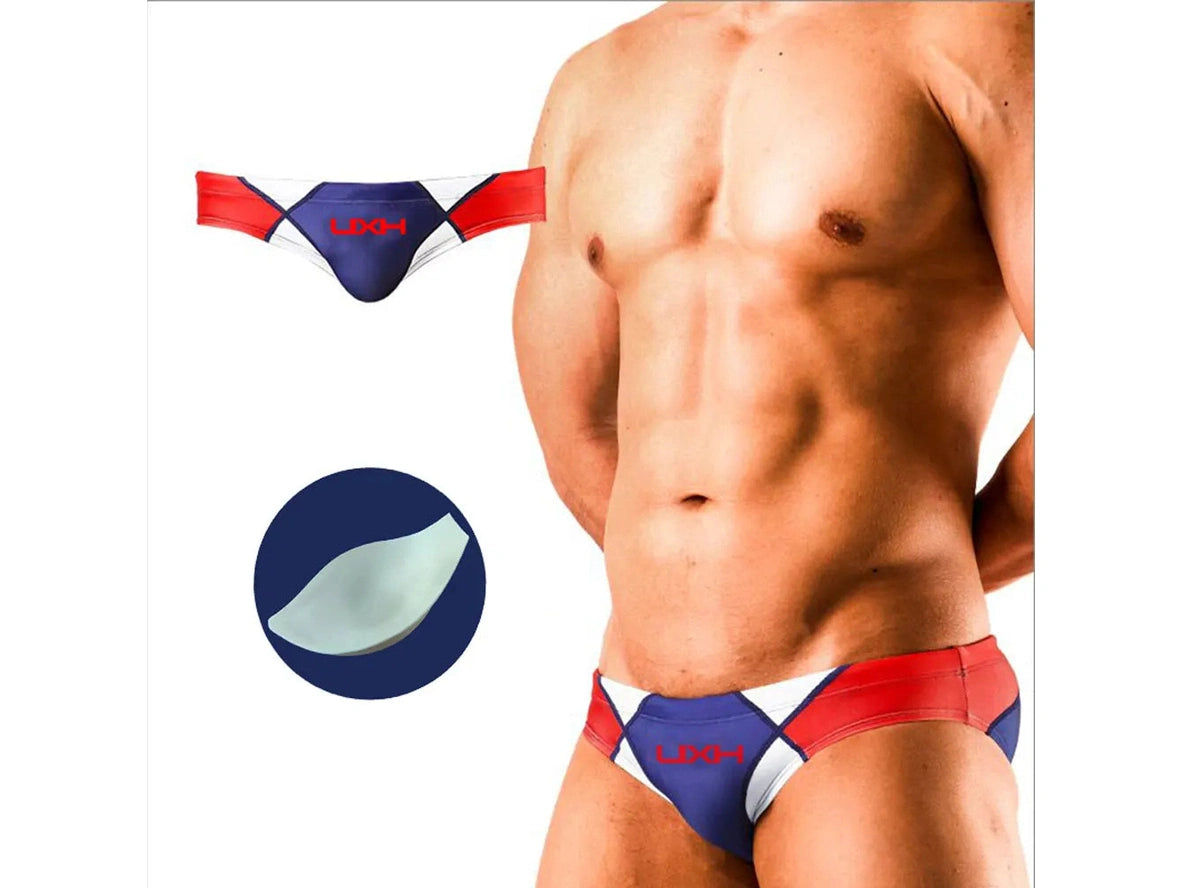 Gay Swim Briefs | UXH Enlarged Cup Padded Swim Briefs
