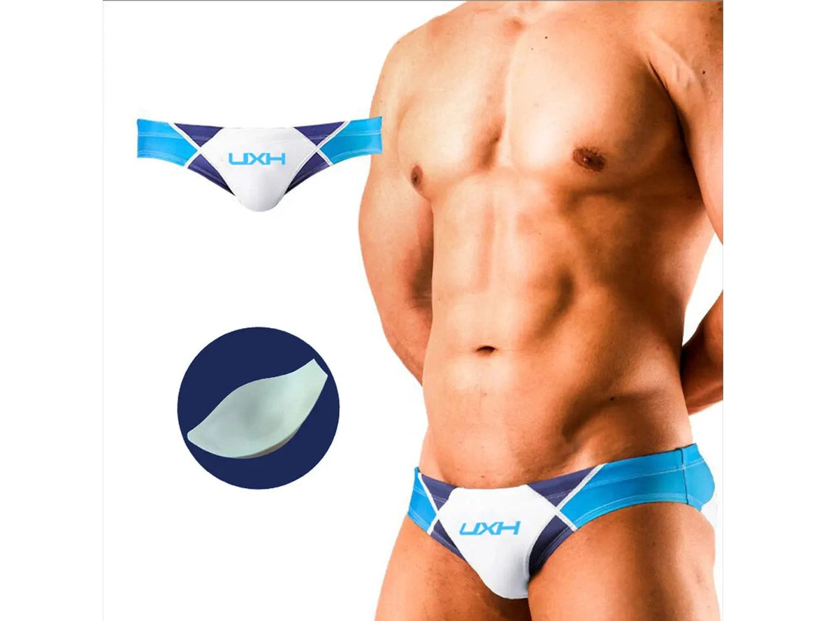 Gay Swim Briefs | UXH Enlarged Cup Padded Swim Briefs