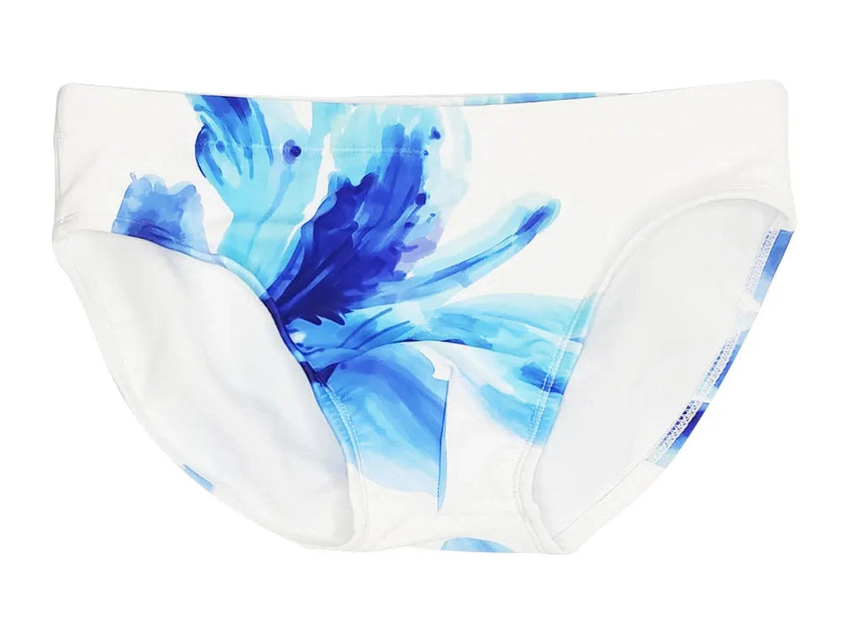 Gay Swim Briefs | UXH Floral White Jock Swim Briefs