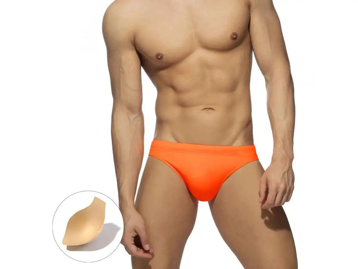 Gay Swim Briefs | UXH Pure Color Pushup Pad Swim Briefs