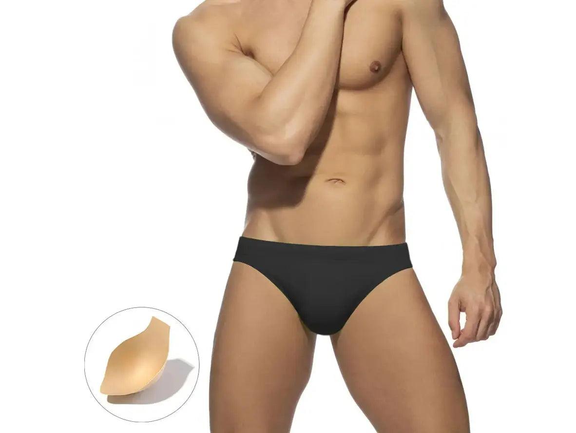 Gay Swim Briefs | UXH Pure Color Pushup Pad Swim Briefs