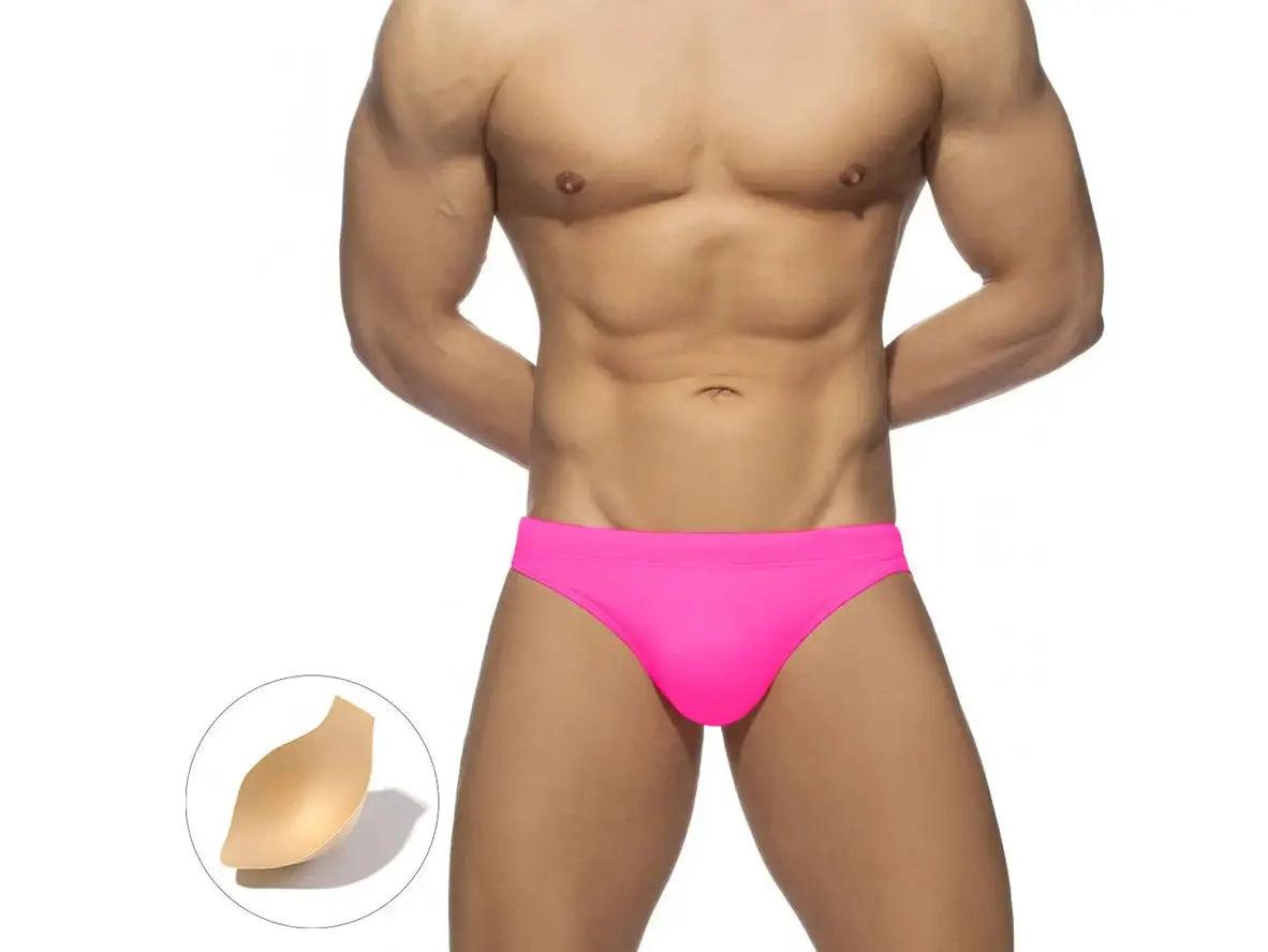 Gay Swim Briefs | UXH Pure Color Pushup Pad Swim Briefs