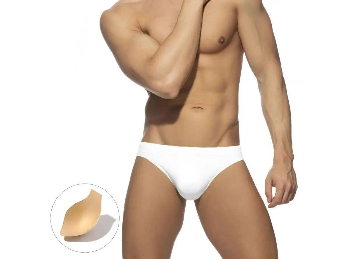 Gay Swim Briefs | UXH Pure Color Pushup Pad Swim Briefs