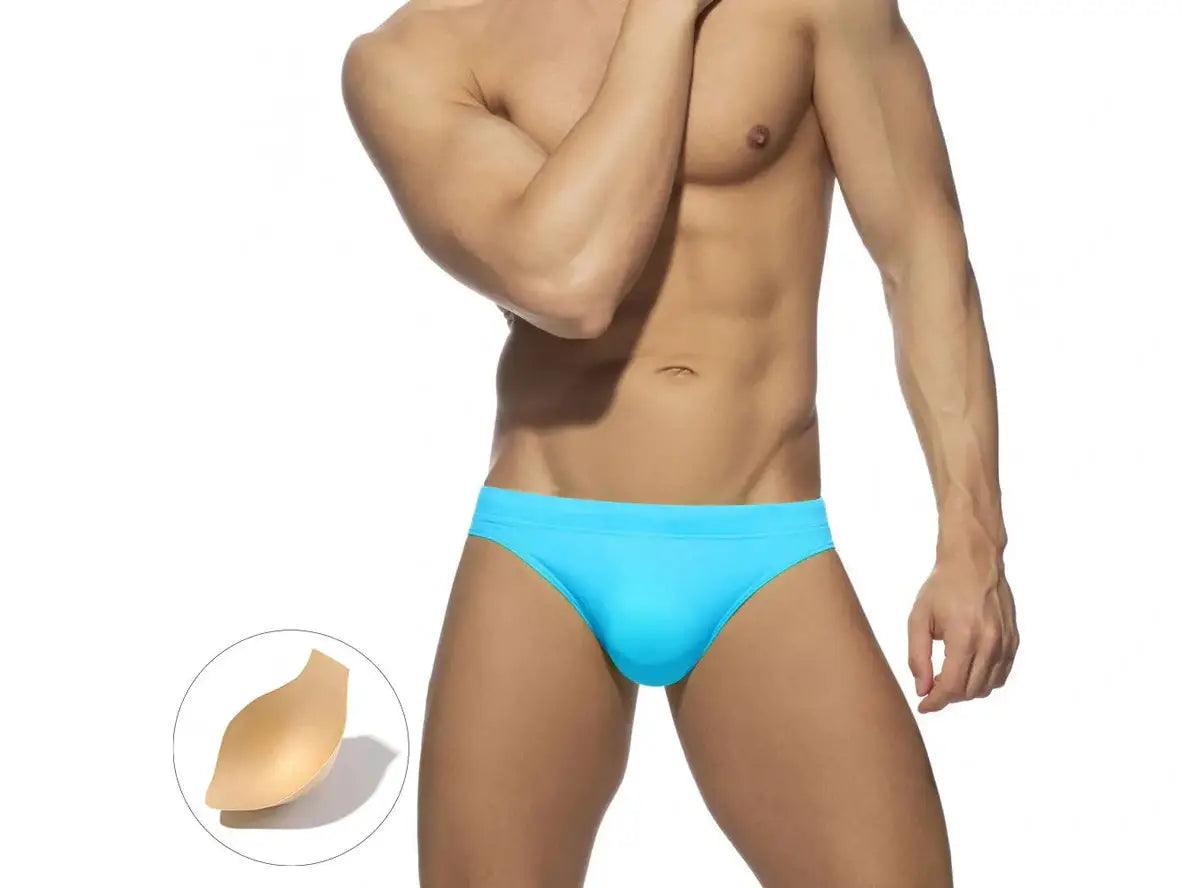 Gay Swim Briefs | UXH Pure Color Pushup Pad Swim Briefs