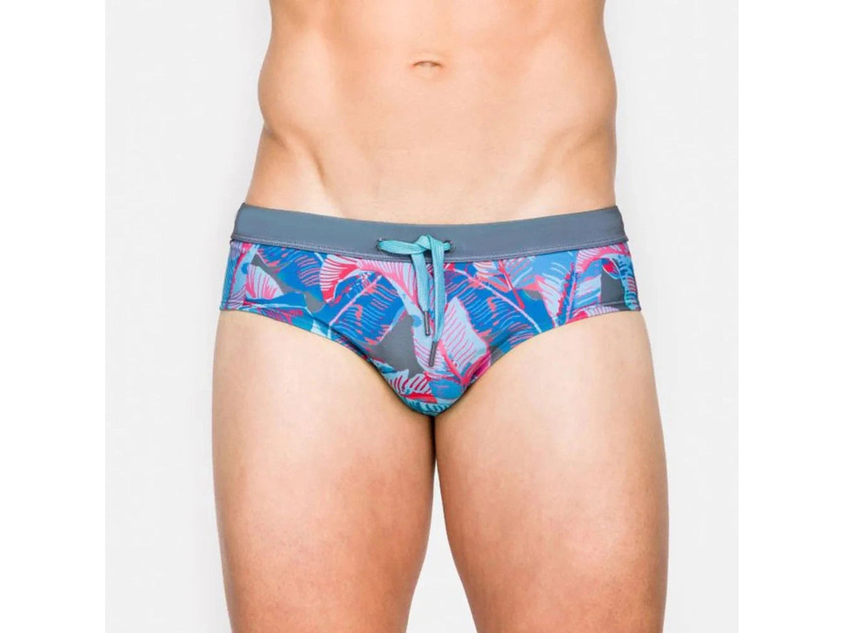 Gay Swim Briefs | UXH Sexy Print Pushup Swim Briefs