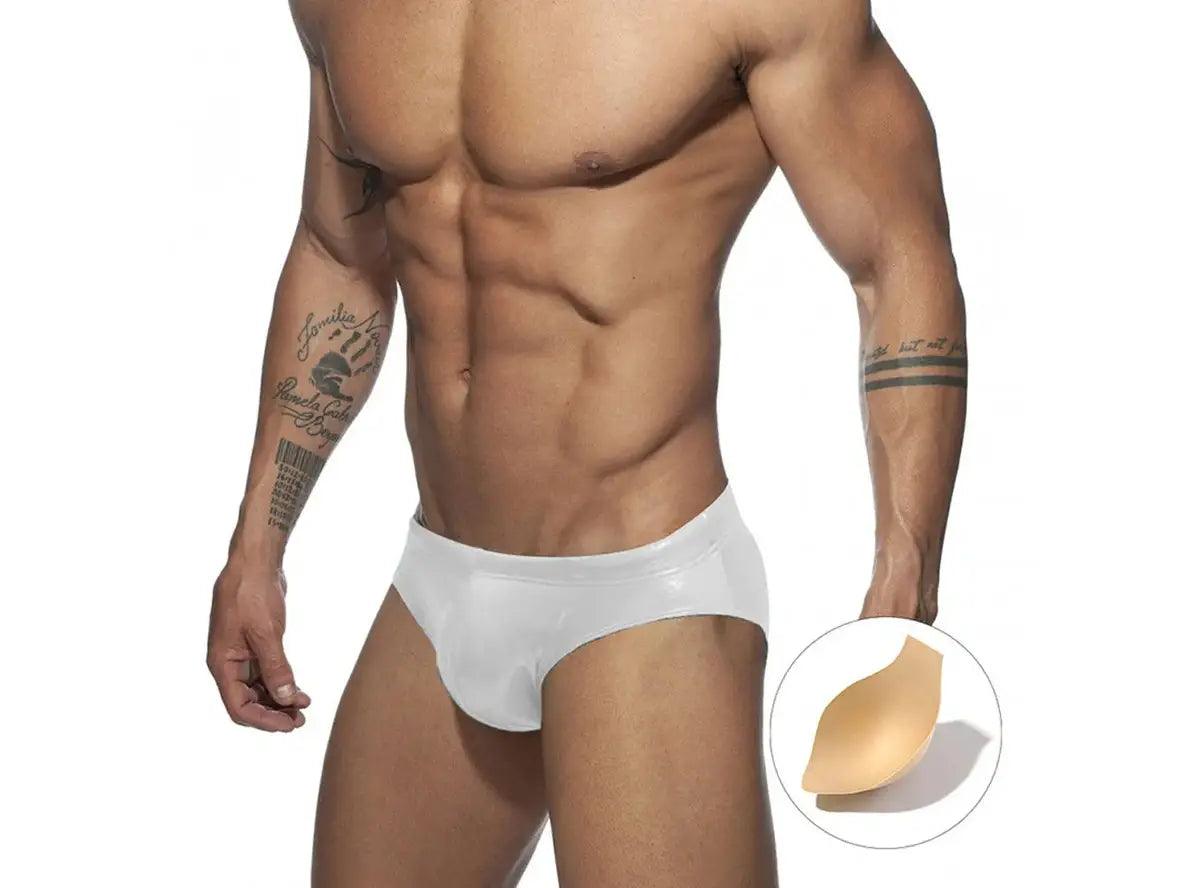 Gay Swim Briefs | UXH Shiny Pushup Pad Swim Briefs