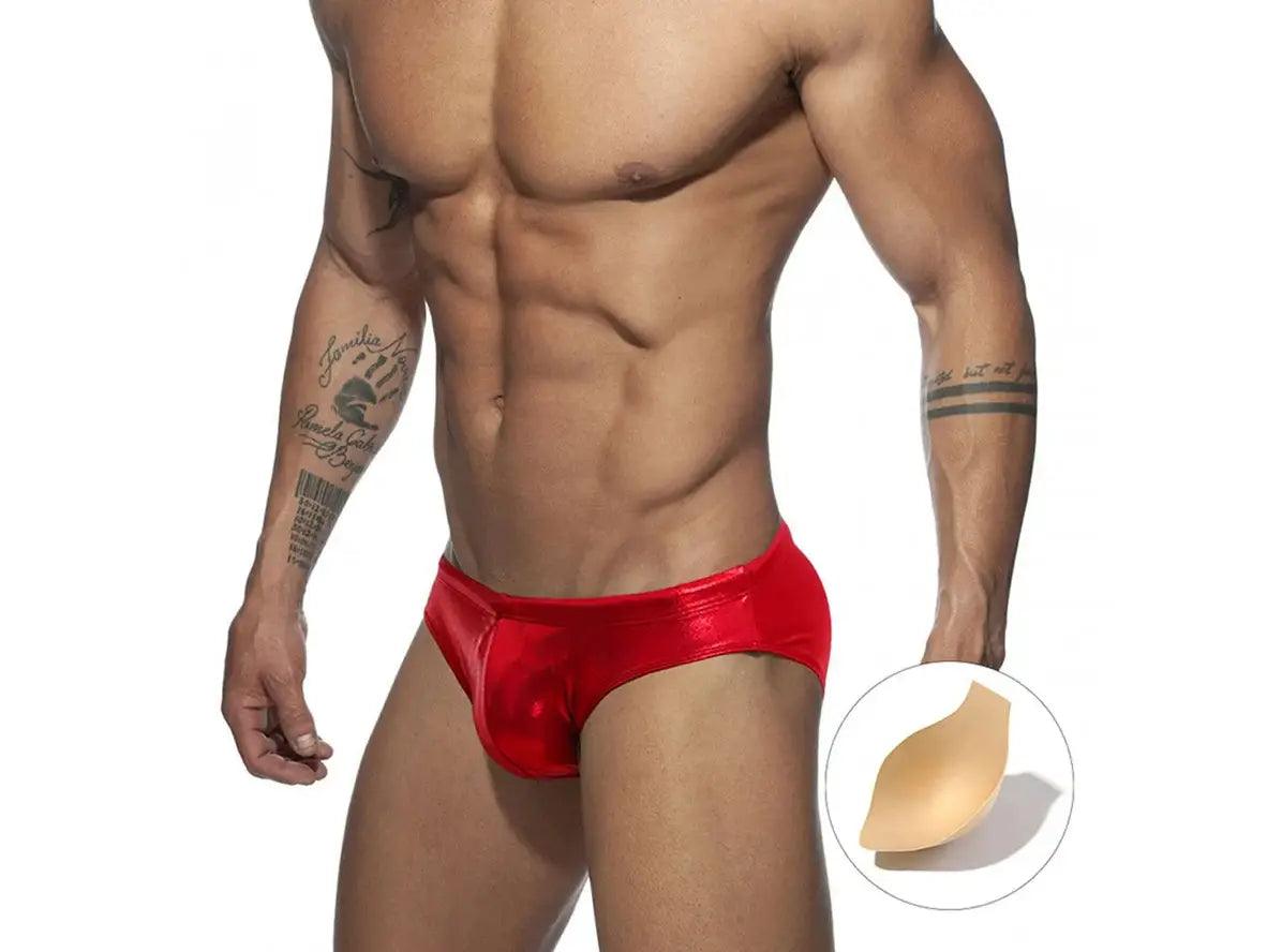 Gay Swim Briefs | UXH Shiny Pushup Pad Swim Briefs