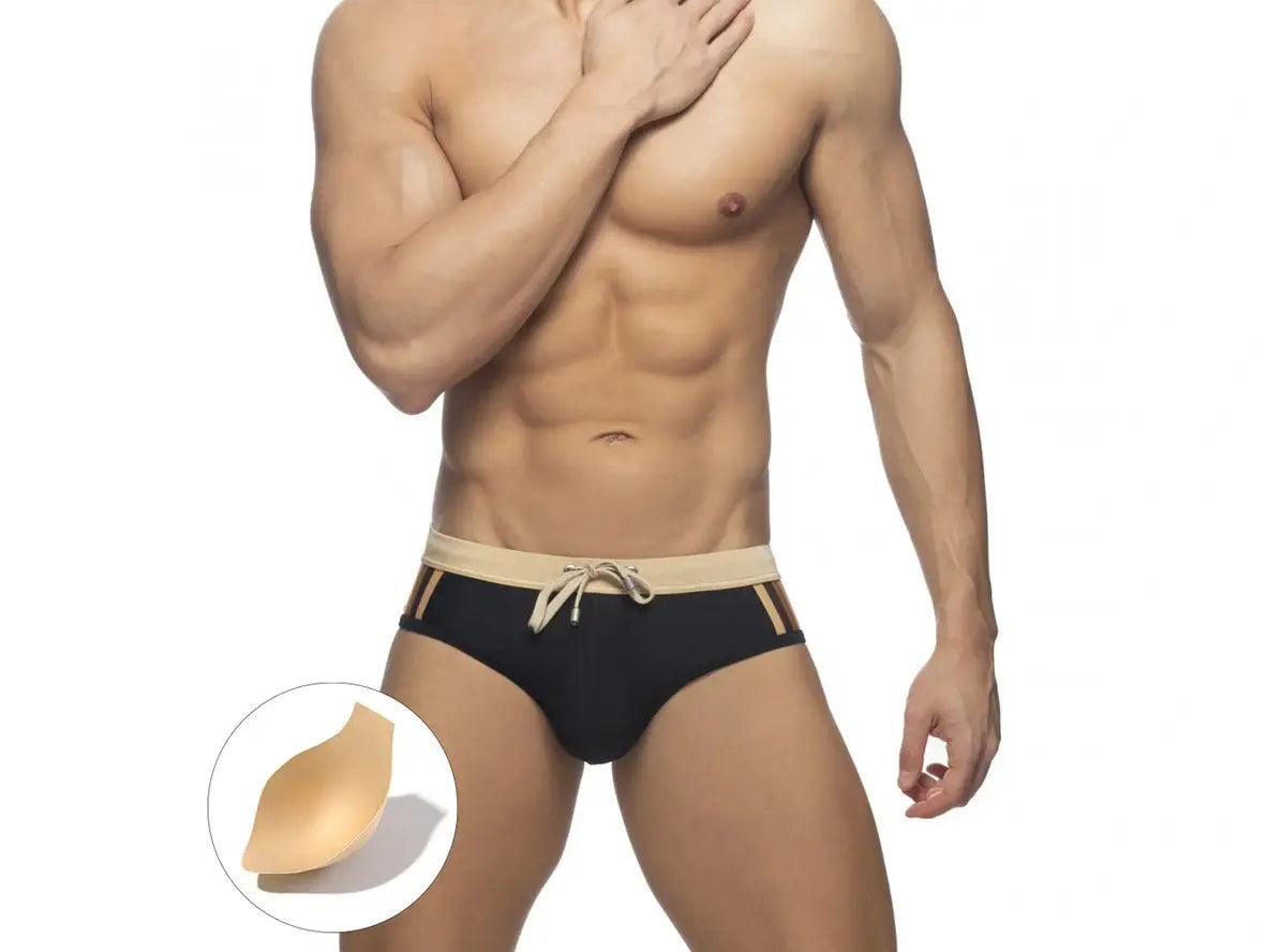 Gay Swim Briefs | UXH Side Striped Swim Briefs