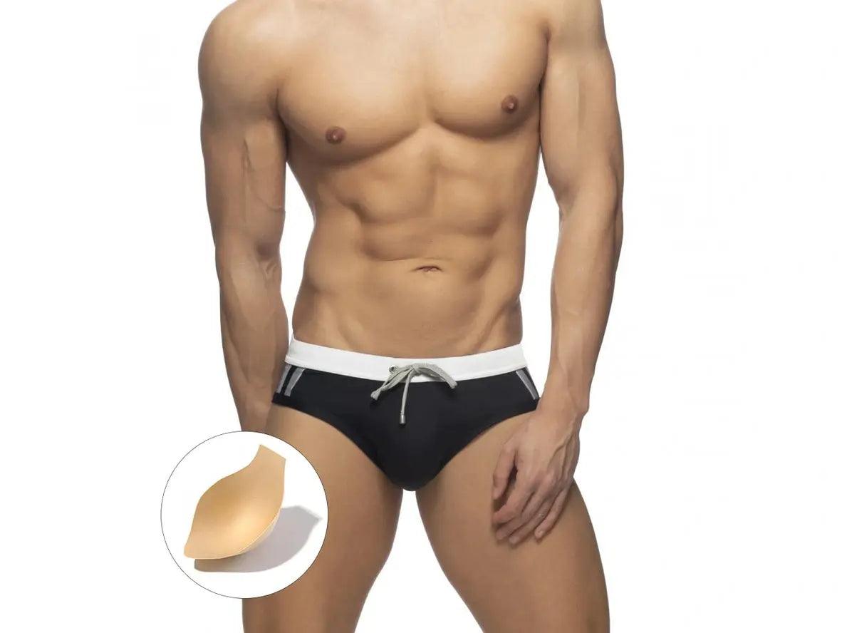 Gay Swim Briefs | UXH Side Striped Swim Briefs