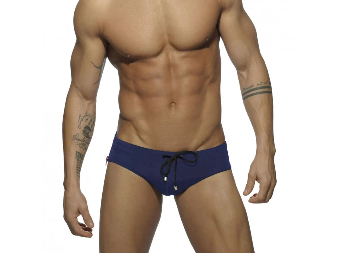 Gay Swim Briefs | UXH Side Zipper Pushup Pad Swim Briefs