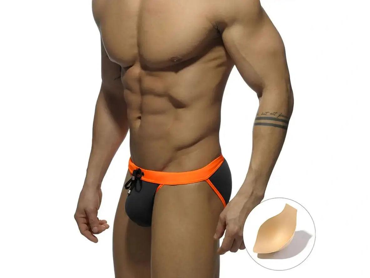 Gay Swim Briefs | UXH Swimwear High Cut Sports Swim Briefs