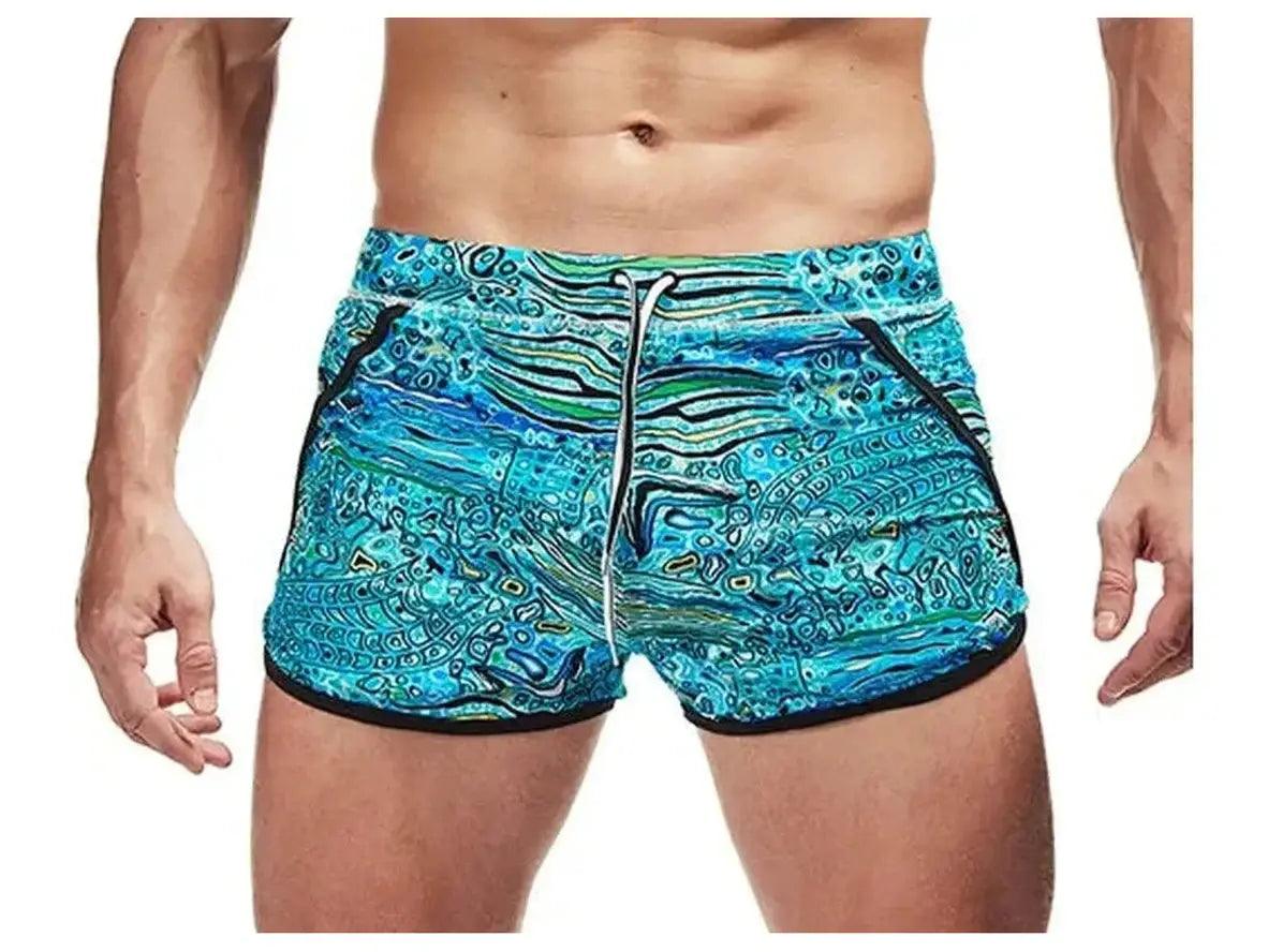 Gay Swim Shorts | AIMPACT 3&quot; Square Cut Side Split Shorts