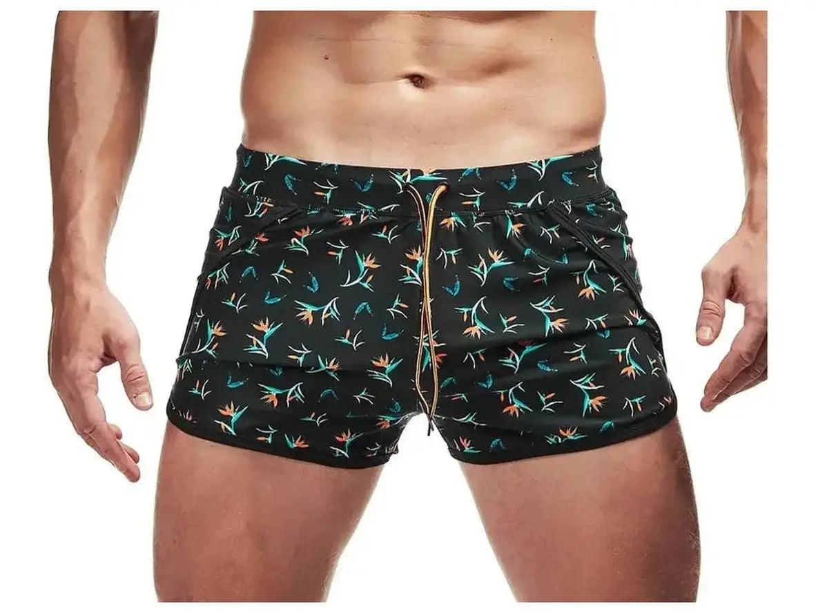 Gay Swim Shorts | AIMPACT 3&quot; Square Cut Side Split Shorts