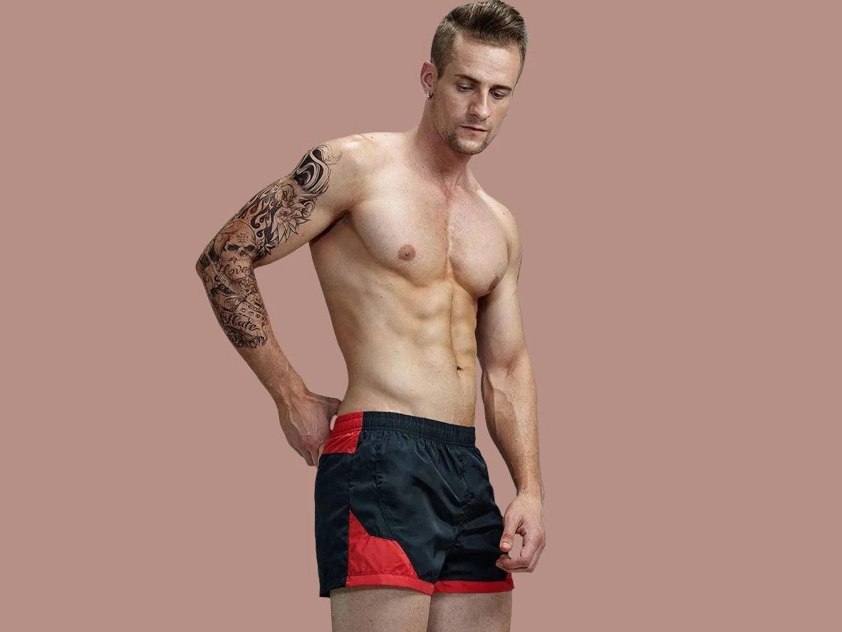 Gay Swim Shorts | AIMPACT Quick Dry Zipper Pocket Lined Swim Shorts