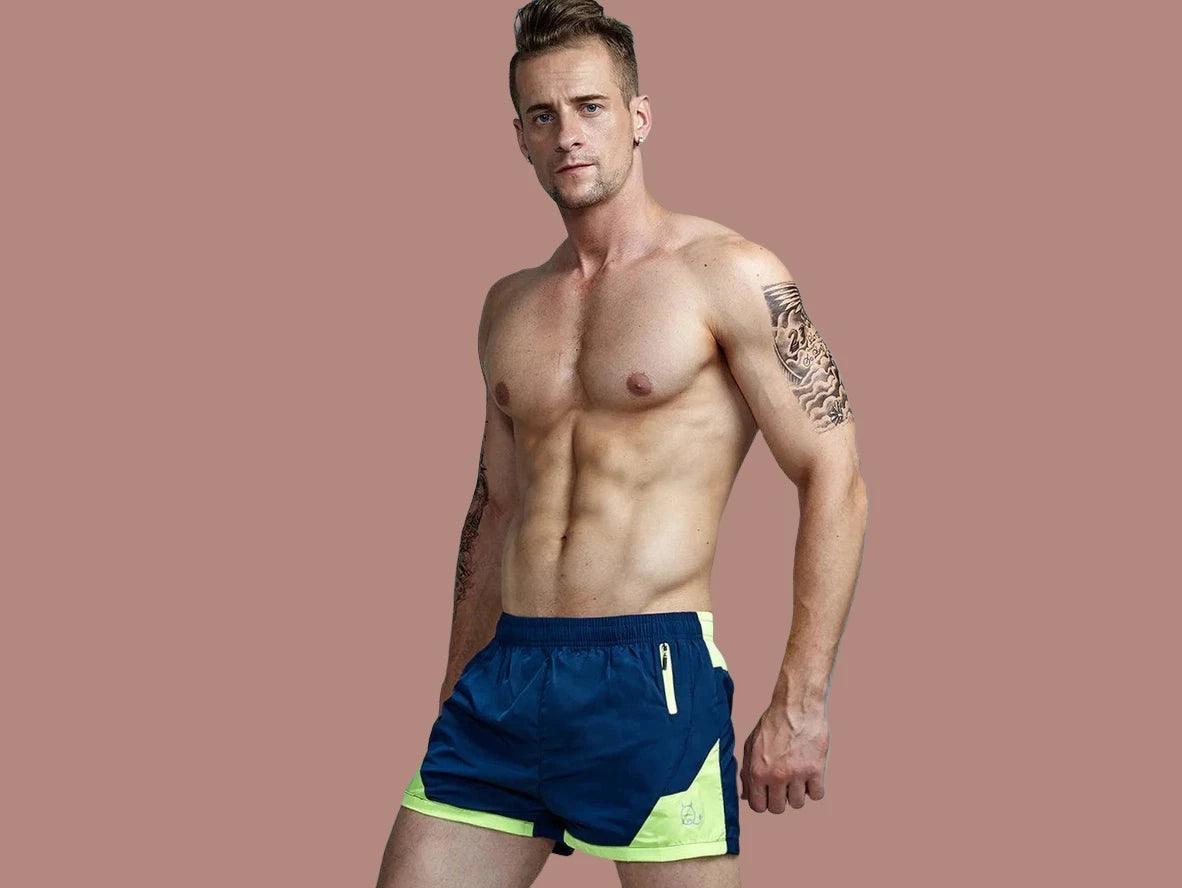 Gay Swim Shorts | AIMPACT Quick Dry Zipper Pocket Lined Swim Shorts