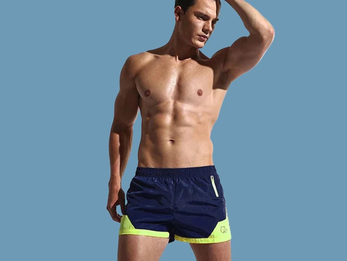 Gay Swim Shorts | AIMPACT Quick Dry Zipper Pocket Lined Swim Shorts