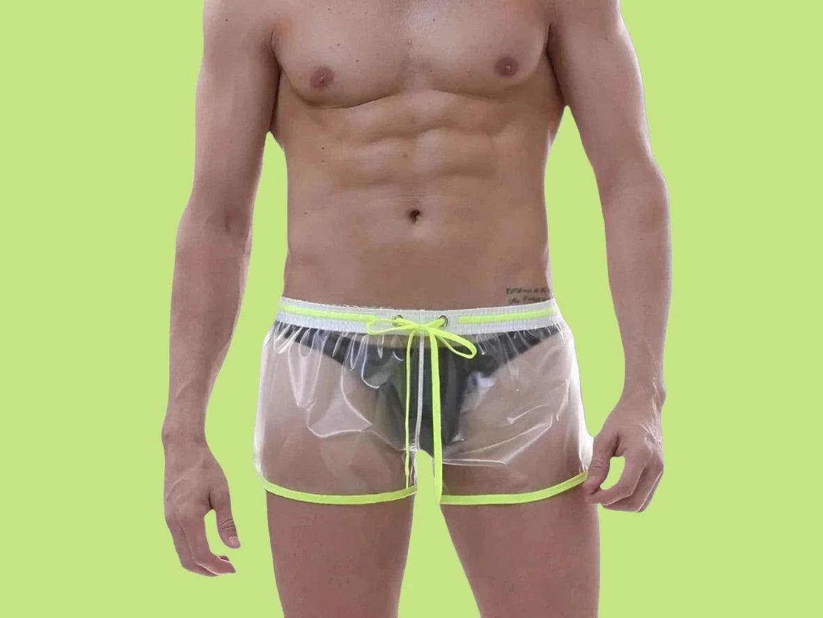 Gay Swim Shorts | Clear Transparent Swim Shorts