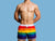 Gay Swim Shorts | D.M Pride Rainbow Beach Shorts