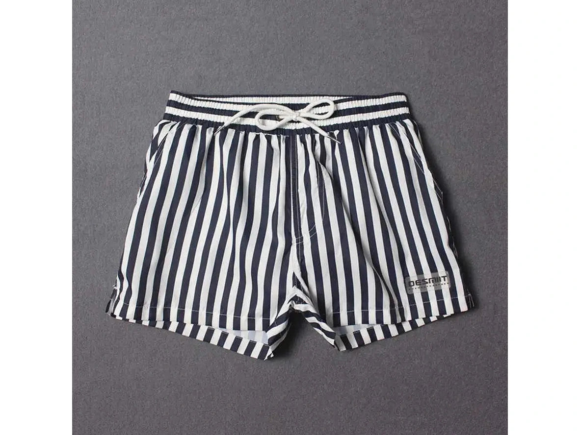Gay Swim Shorts | DESMIIT Swimwear Lined Stripe Swim Shorts