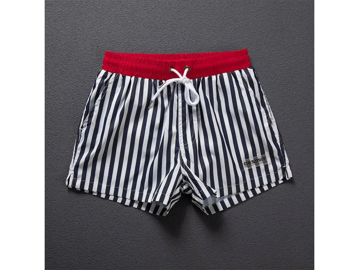 Gay Swim Shorts | DESMIIT Swimwear Lined Stripe Swim Shorts