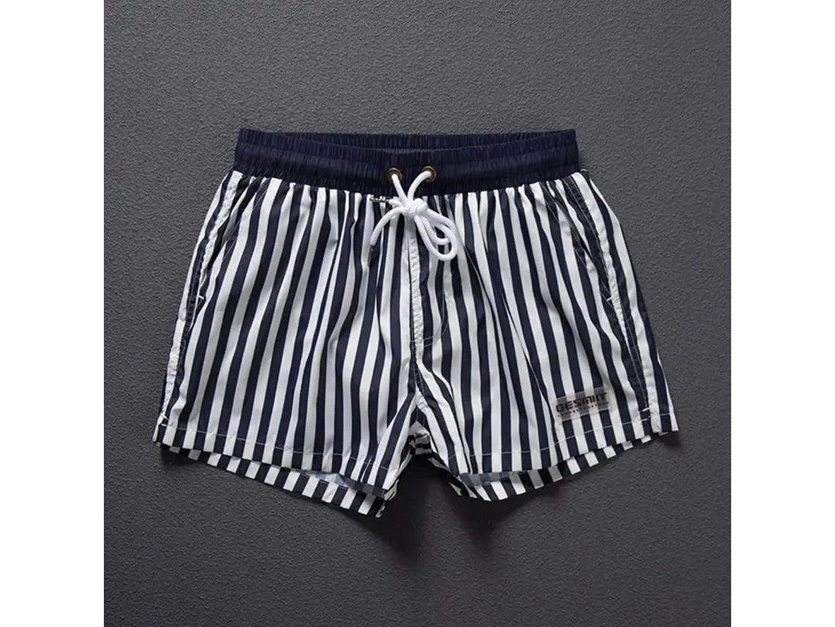 Gay Swim Shorts | DESMIIT Swimwear Lined Stripe Swim Shorts
