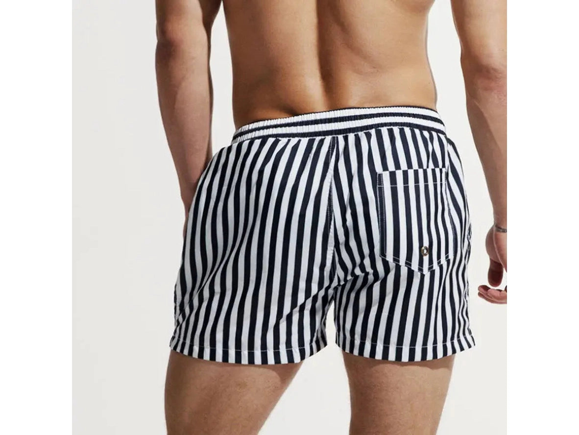 Gay Swim Shorts | DESMIIT Swimwear Lined Stripe Swim Shorts