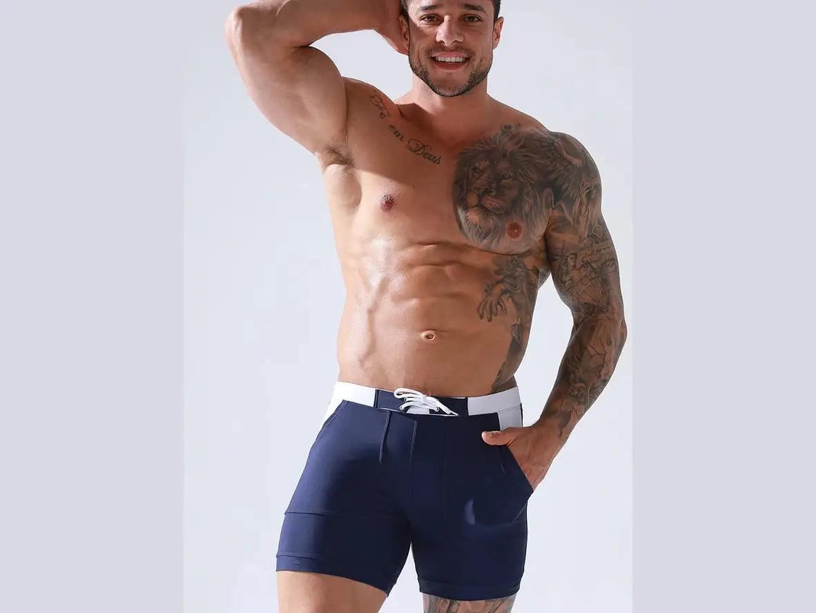 Gay Swim Shorts | HEAVYWOOD Swimwear Pocket Beach Shorts