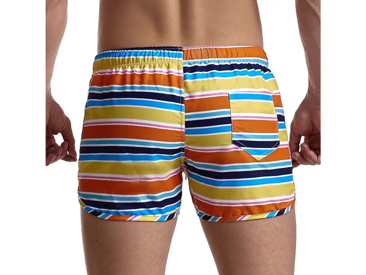 Gay Swim Shorts | JOCKMAIL Colorful Stripe Swim Shorts