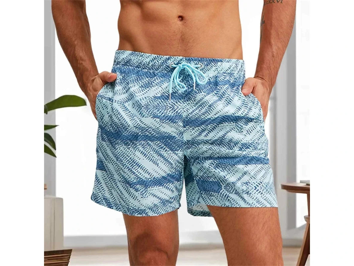 Gay Swim Shorts | Quick Dry Tropical Print Beach Shorts