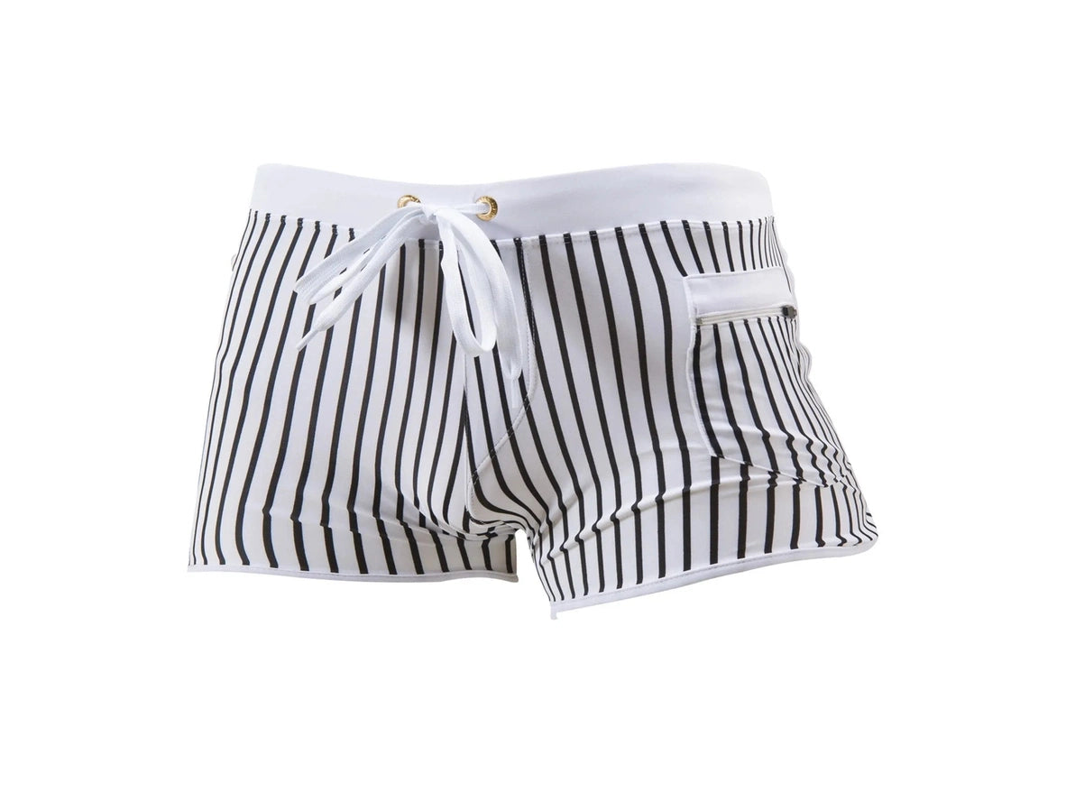 Gay Swim Shorts | Sexy Short Stripe Beach Shorts