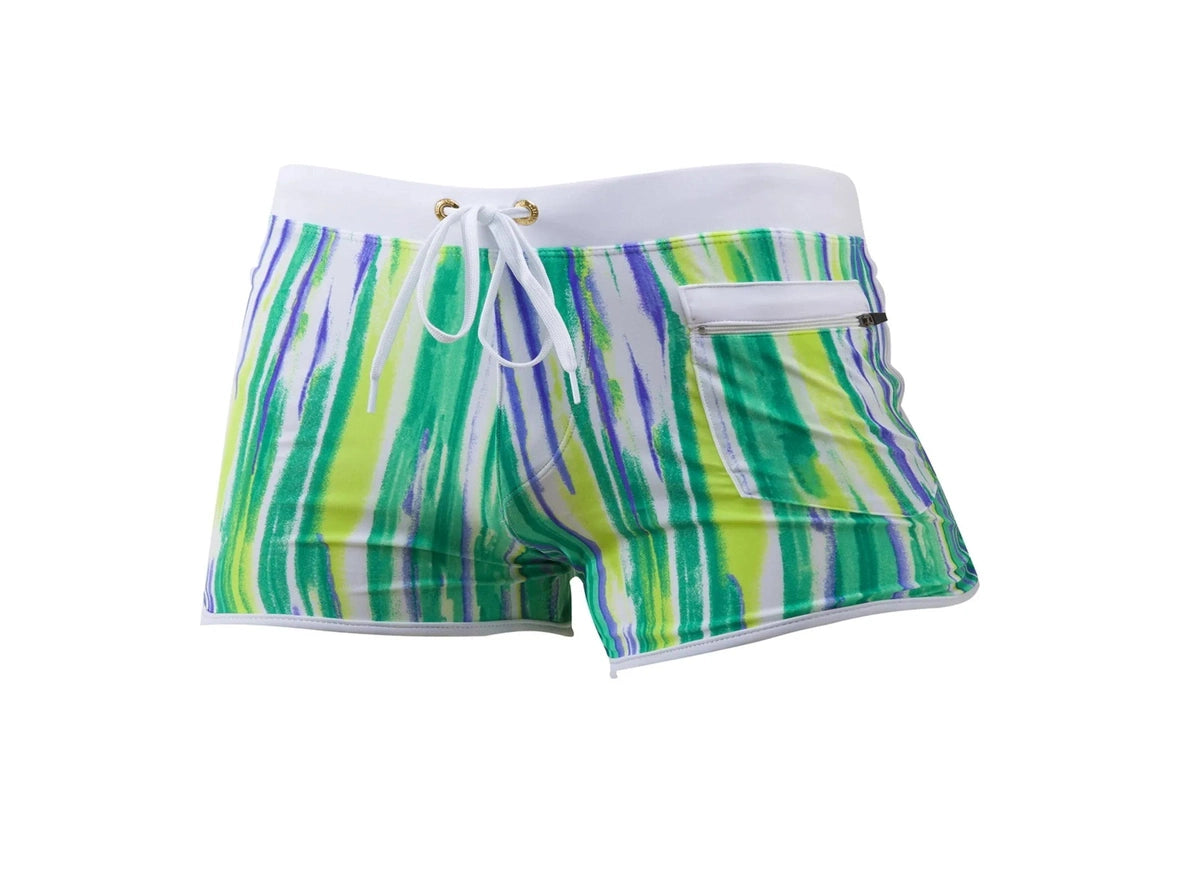 Gay Swim Shorts | Sexy Short Stripe Beach Shorts