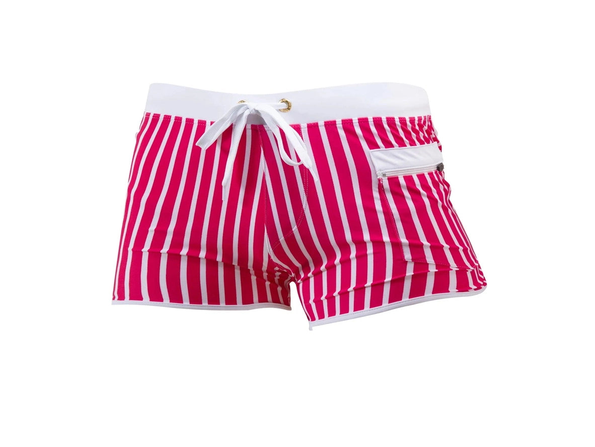 Gay Swim Shorts | Sexy Short Stripe Beach Shorts