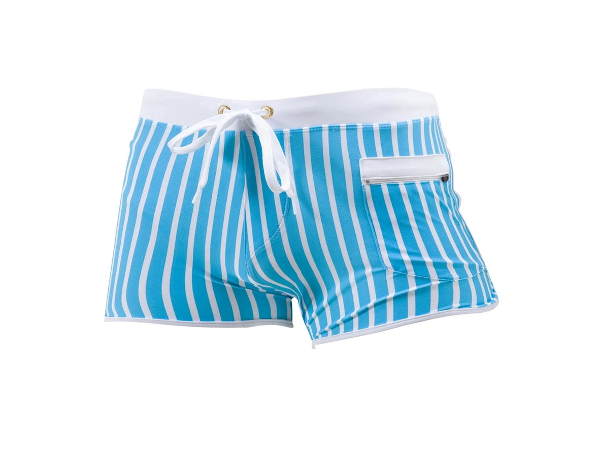 Gay Swim Shorts | Sexy Short Stripe Beach Shorts