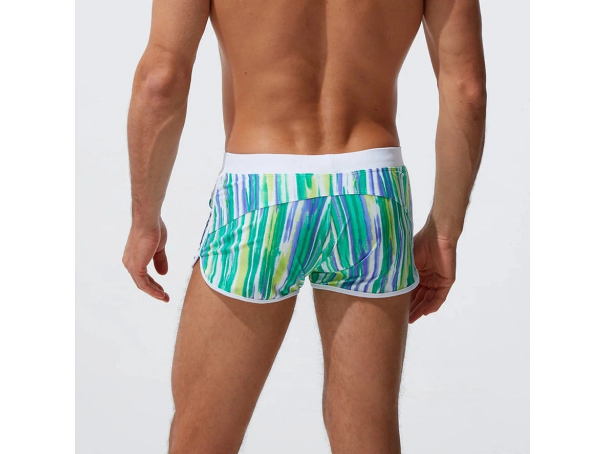 Gay Swim Shorts | Sexy Short Stripe Beach Shorts