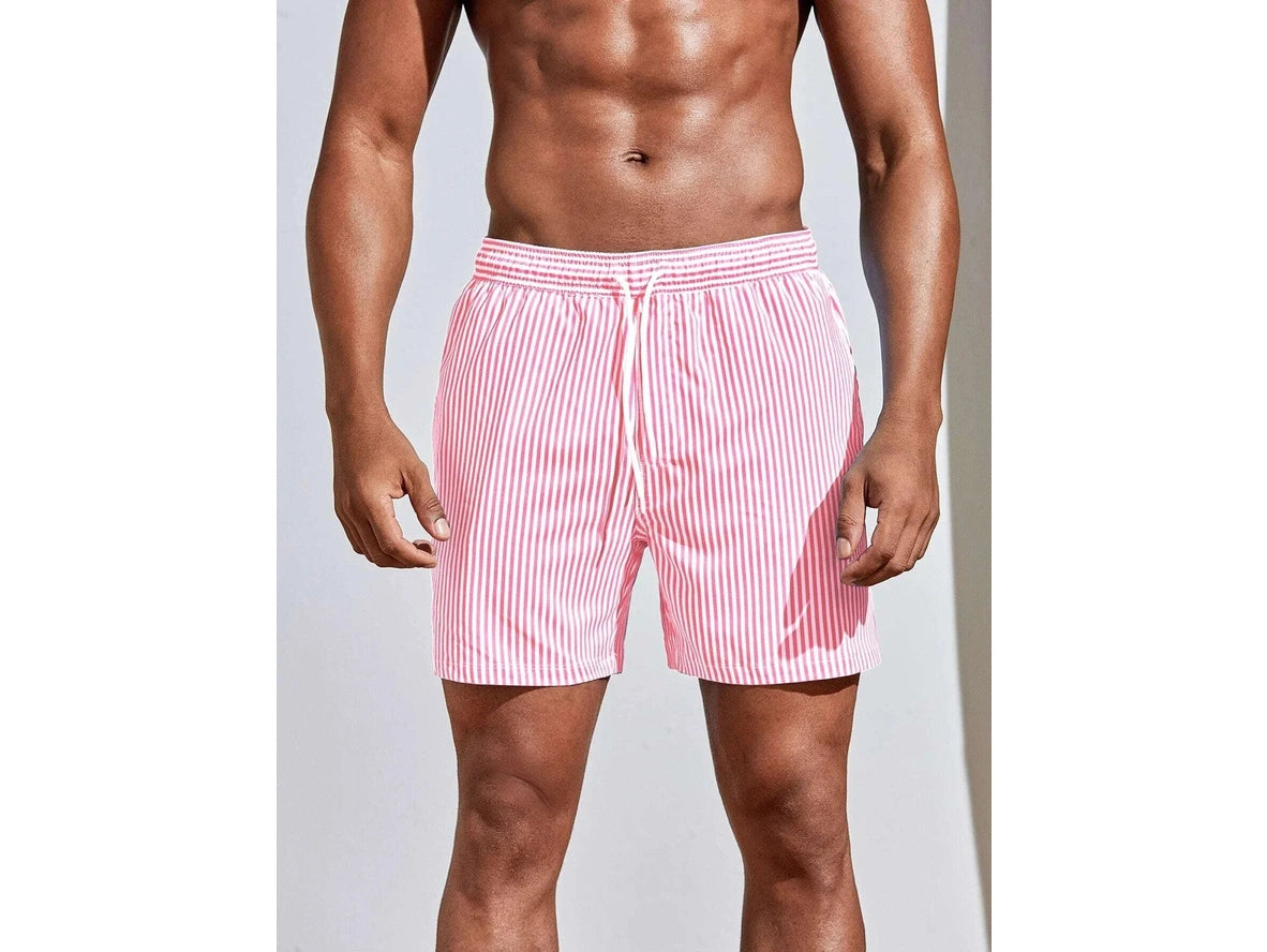 Gay Swim Shorts | Striped Casual Beach Shorts