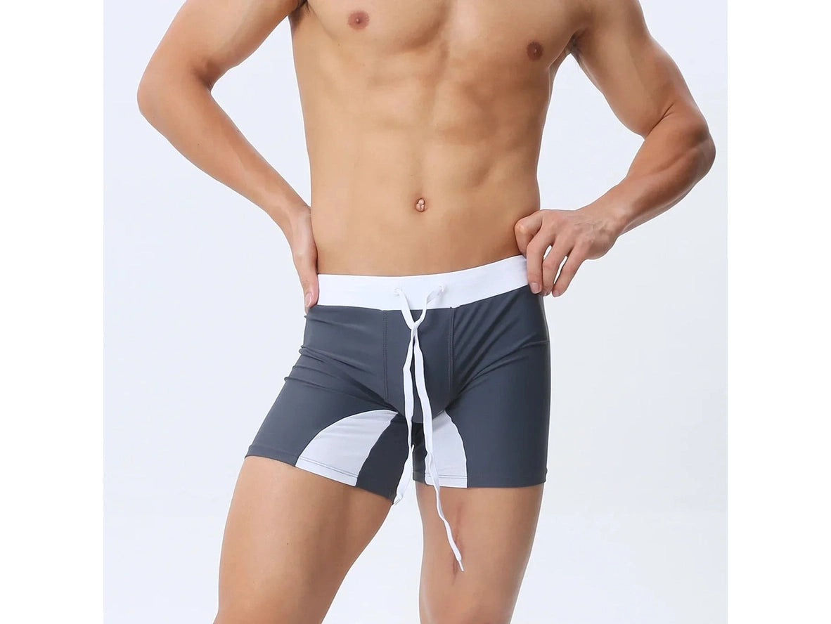 Gay Swim Trunks | Hot Color Contrast Swim Trunks