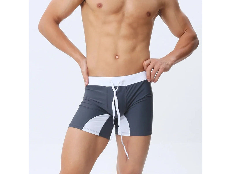 Gay Swim Trunks | Hot Color Contrast Swim Trunks