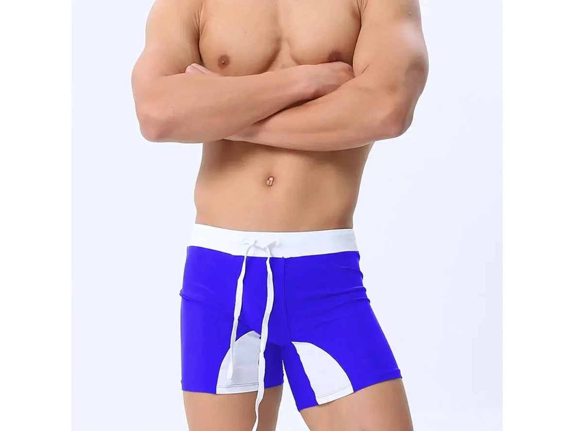 Gay Swim Trunks | Hot Color Contrast Swim Trunks