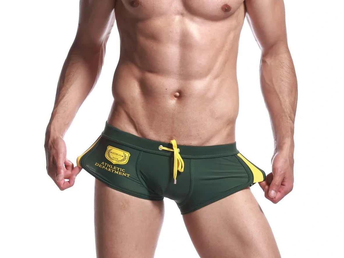 Gay Swim Trunks | Lifeguard Athletic Swim Trunks