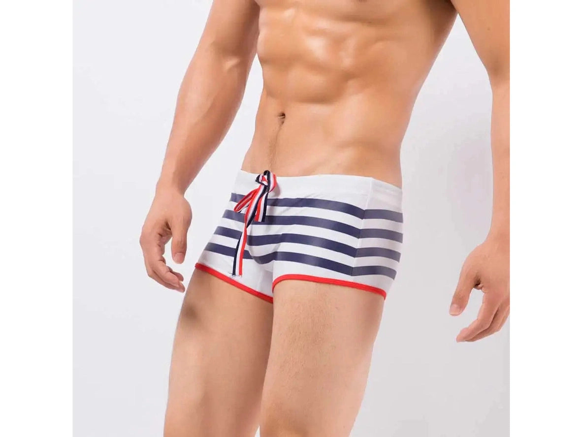Gay Swim Trunks | SUPERBODY Hot Stripe Swim Trunks